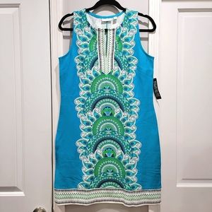 NY&Co Summer Split Neck Paisley Tunic Dress